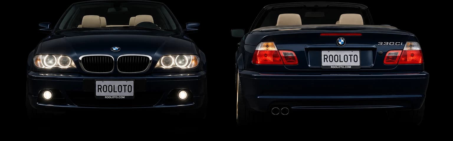 BMW 330Ci vues avant et arrière
